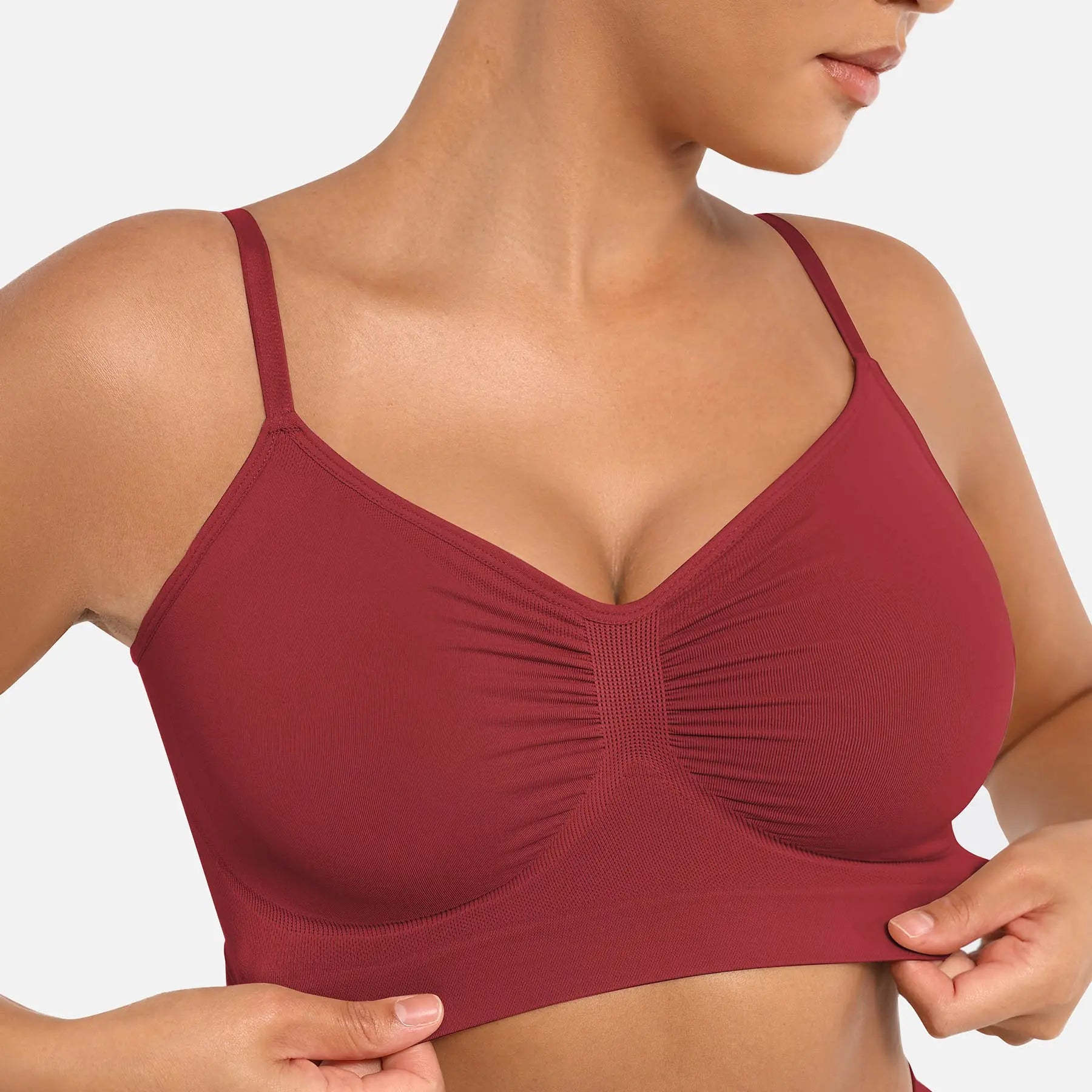 Feelingirl Women's Wireless Comfort Bralette - Seamless Cami Bra for Everyday Wear, Suitable for Up to 44DD, No Underwire, Breathable Design